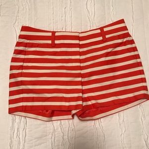 Ann Taylor Orange Striped Shorts